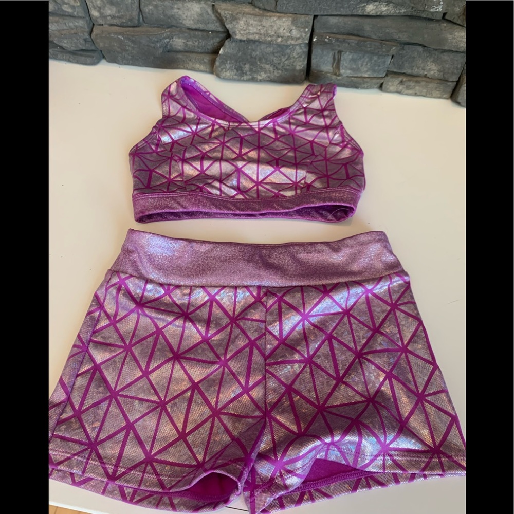 Girls Sports bra and short set.